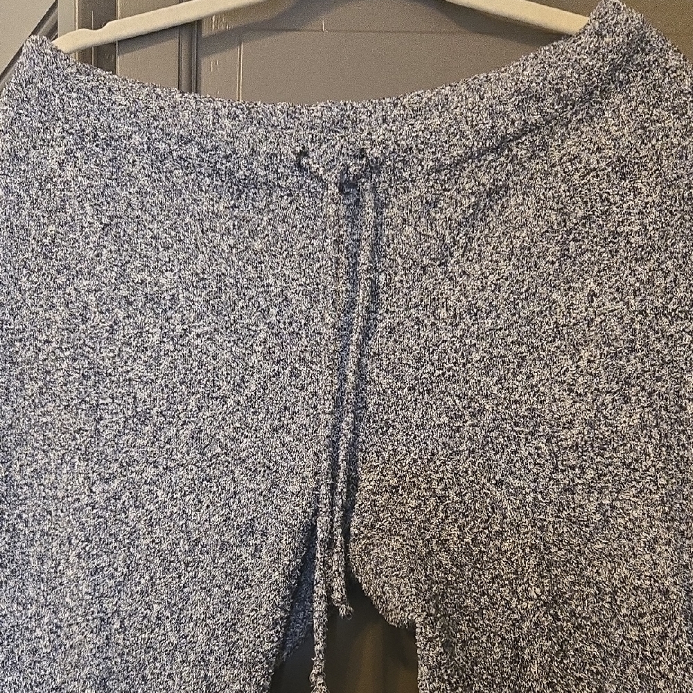 Express Cozy Collection Black And White Fuzzy Pajama Pants